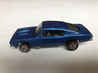 Hot Wheels Redline " Custom Barracuda " Blue W/gray Interior 1967 Mattel,  Inc.