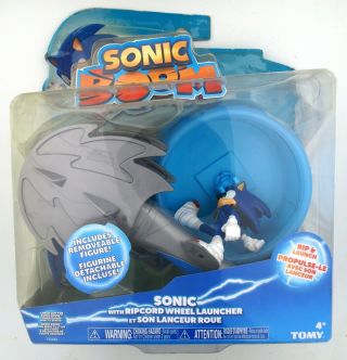 Sonic Boom Sonic The Hedgehog Ripcord Wheel Launcher Tomy Sega Action Figure