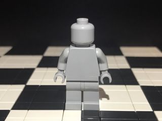 Lego Plain Light Bluish Grey Minifigure Head / Torso / Hands / Legs / Monochrome