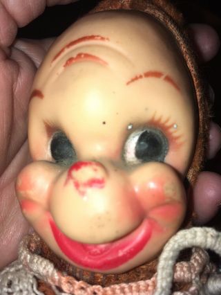 vintage 50’s stuffed animal rubber face monkey toy rustic nostalgia potholder 2