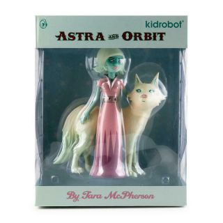 Kidrobot X Tara Mcpherson Astra And Orbit 8 - Inch Vinyl Figures Pink White Le800