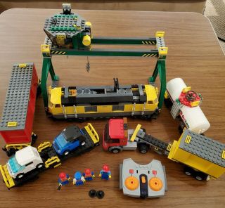 Lego City Cargo Train 7939 Complete Set With Engine And Remote