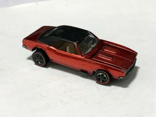 Vintage 1968 Mattel Hot Wheels Redline Red Custom Camaro