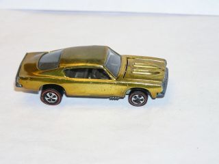 1968 Hot Wheels Redline Custom Barracuda Pretty All Honey Gold Keeper
