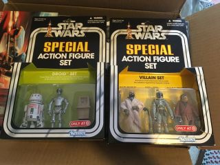 Kenner Star Wars 3 Pack (2x) Target Exclusive Unopenned Boba Fett,  Droids,  Bounty