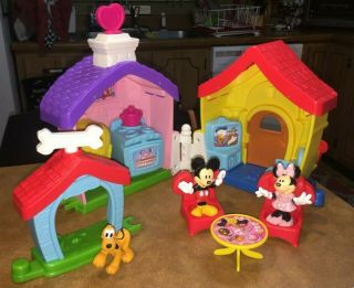 Fisher Price Little People Disney Mickey & Minnie Doll Play House Toy Loaded