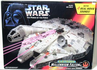 Kenner Star Wars Potf Power Of The Force Electronic Millennium Falcon 1995