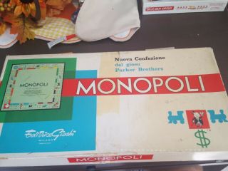 Vintage Monopoli Made In Italy Italian Monopoly Game 1960 