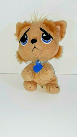 Rescue Pets Tan Brown Puppy Dog Heart Tag Blue Eyes Plush Stuffed Animal Toy 7