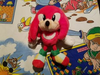 Rare Segasonic Sonic The Hedgehog Suction Cup Knuckles Plush Sega Toy Doll