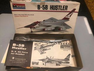 Vintage Nos 1973 - Monogram B - 58 Hustler Delta - Wing Aircraft / 6821 Complete