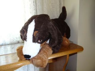 Ikea Hoppig Brown Black Burnese Mountain Plush Dog Stuffed Animal 30 " Large