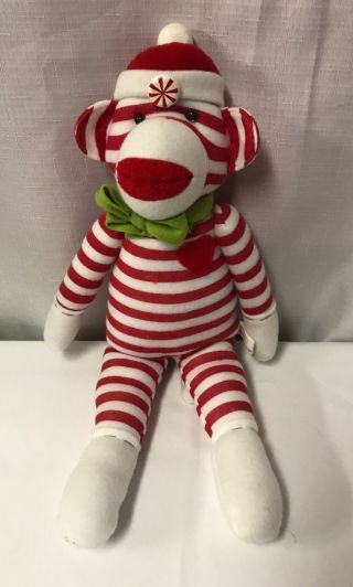 18 " Stuffed Sock Monkey Christmas Theme