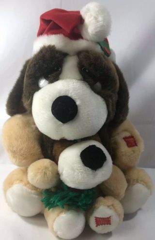 Commonwealth Singing Basset Hound Plush Puppy Dog Stuffed Baby Christmas Barking