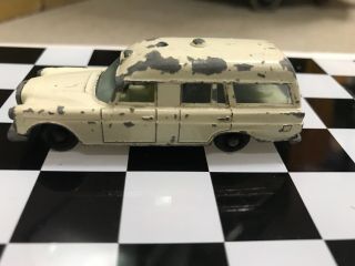 Vintage Matchbox King Size K - 6 Mercedes - Benz Ambulance Binz White Toy Car Case 9