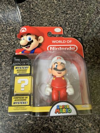 World Of Nintendo Fire Mario Series 1 - 3 4 Inch Figure