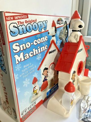 Crazart “the Snoopy Sno - Cone Machine” & Valentine’s Flag,  Woodstock