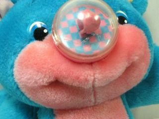 Vintage Playskool NOSY BEAR Bubblegum Teal 1987 Plush Stuffed Animal Toy 3