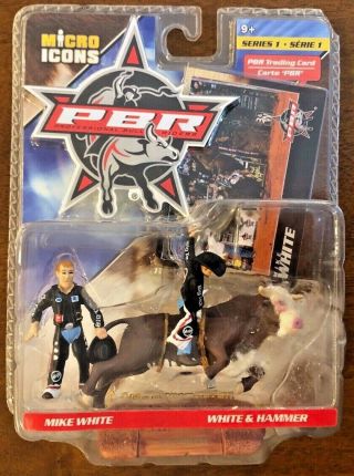Micro Icons Pbr - Mike White And White & Hammer - Bull Rider Action Figure - Moc