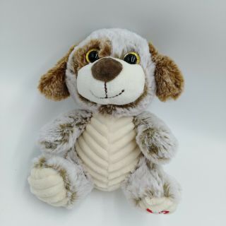 Kellytoy Kelly Toy Plush 8 " Tan Brown Puppy Dog Heart Ribbed Corduroy