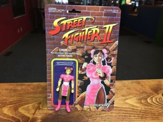 2017 Super7 Reaction Street Fighter Champion Pink Chun - Li 4 " Action Figure Moc