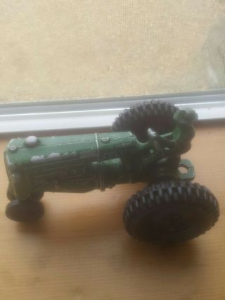 Vintage MM (Minneapolis - Moline) Die Cast Green Tractor With Driver & Black Tires 3