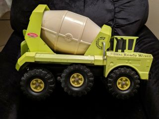 Vintage Mighty Tonka Cement Mixer Lime Green 1970 - 73