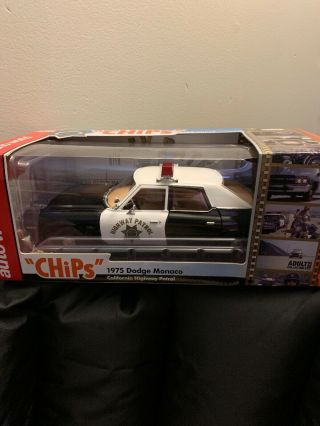 Auto World 1975 Dodge Monaco Chips 1/18 Police California Highway Patrol