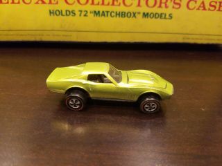 1968 Hot Wheels Custom Corvette Redline - Metallic Olive Near Shape