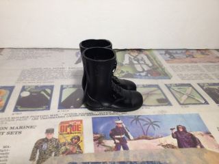 Vintage 1960 ' s GI Joe 1st Issue Rubber Boots (Black) 3