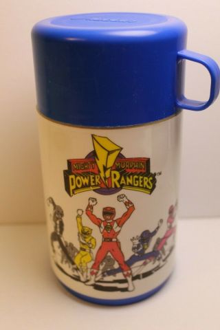 Vintage 1994 Mighty Morphin Power Rangers Thermos & Cup Aladdin Saban