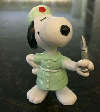 Rare Vintage 1958 - 66 Snoopy In A Nurse Uniform Figure 2 - 1/4 "