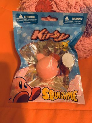 1x Kirby Sitting Nintendo Smash Bros Squishme Foam Squishie Bag