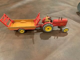 Authentic Dinky Toys Massey Harris Tractor Meccano Halesowen Farm Trailer 27b