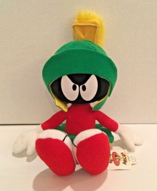 Vintage W/ Tag Looney Tunes Marvin The Martian Plush Doll 13 " Tall 1994 Applause