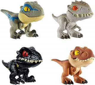 Jurassic World Snap Squad - Set Of 4 Pack Mini Dinosaur Figures