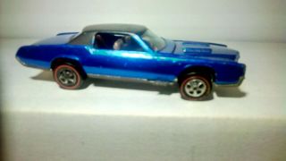 1968 Hot Wheels Redline Metallic Blue Custom Eldorado W/tan Int