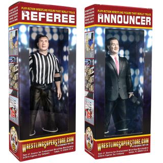 Special Deal: Talking Referee & Ring Announcer For Wwe Wrestling Action Figures