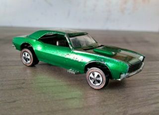 Hotwheels Redline - 1968 Custom Camaro,  Green.  (u.  S.  Casting)