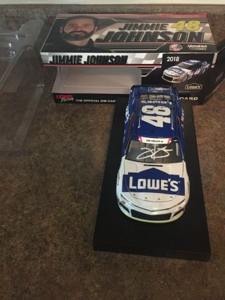 Jimmie Johnson AUTOGRAPHED SIGNED Lowe’s Power Of Pride 1/24 Car 2018 2