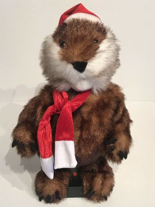 Caddyshack 14 " Dancing Gopher Plush Toy Stuffed Animal Holiday Edition Gemmy