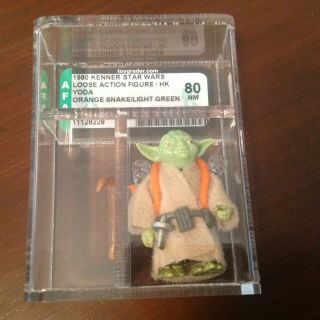 Vintage Loose 1980 Star Wars: Hk Yoda (orange Snake/light Green) Figure Afa 80nm
