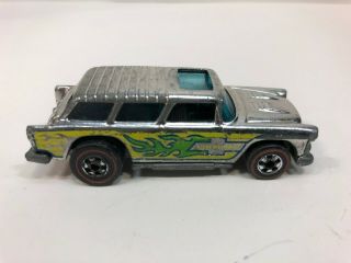 Vintage Hot Wheels Mattel Redline Alive 55 Chevy Nomad Chrome Silver 1969 Hk