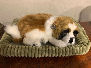 Perfect Petzzz St.  Bernard Plush Puppy Breathing Huggable Animal Dog Real Pet Toy
