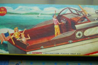 Vintage 1960 ' s Chris Craft Boat plastic model kit Paul Linberg Express Cruiser 2