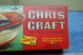 Vintage 1960 ' s Chris Craft Boat plastic model kit Paul Linberg Express Cruiser 3