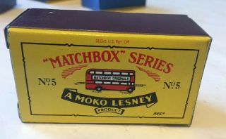 Matchbox Moko Lesney No.  5 London Bus Routemaster " Buy Matchbox Series " [5 - A]