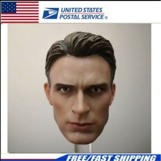 1/6 Scale Captain America Steve Rogers Male Head Sculpt Hot Toys