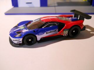 Hot Wheels - 1/64 - 2018 Ford Gt Race - Blue - " Loose " - 2018 - Rr 