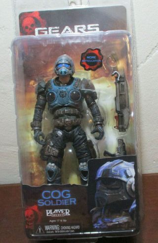 Rare Gears Of War 2 Series 5 Cog Soldier Action Figure 100 Authentic Neca Toy